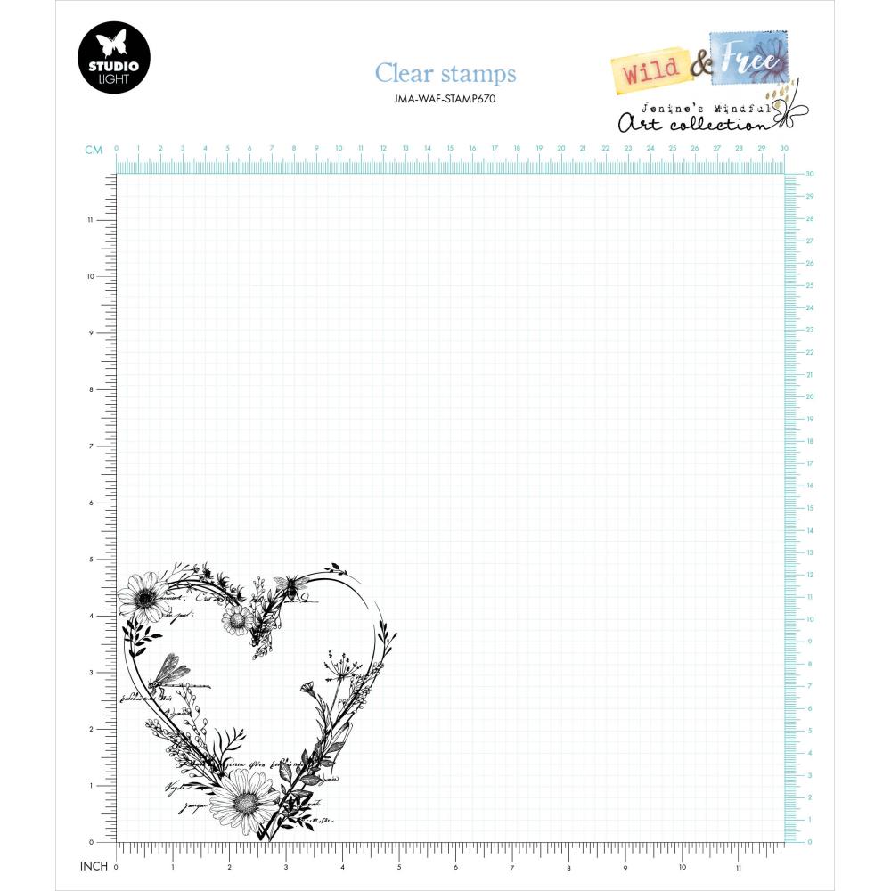 Studio Light Jenine's Mindful Art Wild & Free Clear Stamp: Nr. 670, Wild Heart (5A0023GJ1G6HH)