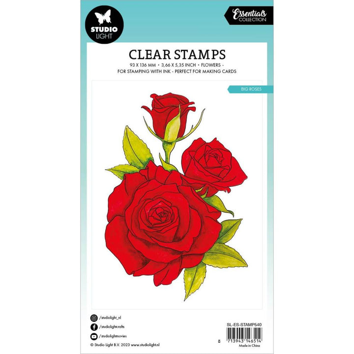 Studio Light Clear Stamp: Nr. 540, Big Roses (STAMP540)