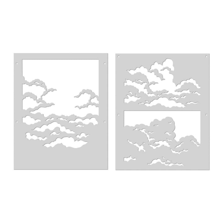 Hero Arts 5.25"X6.50" Color Layering Stencil Set: Clouds (HASA241)
