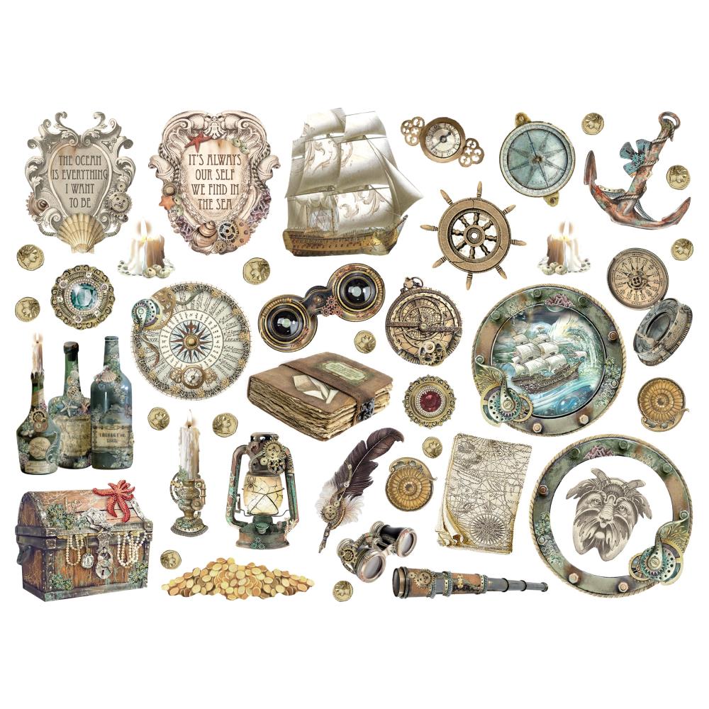 Stamperia Songs Of The Sea Die-Cuts: Ship And Treasures (DFLDC85)