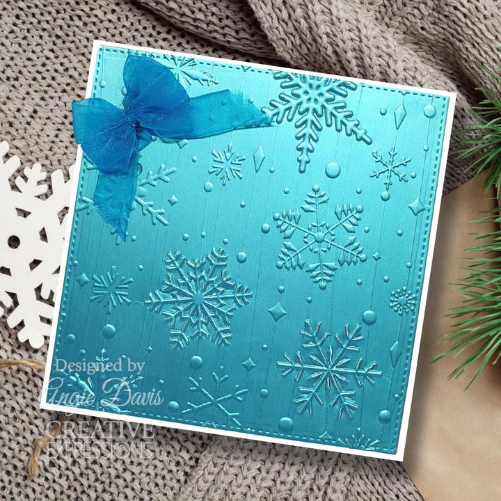 Creative Expressions 5"X7" 3D Embossing Folder: Shimmering Snowflakes (EF3D068)