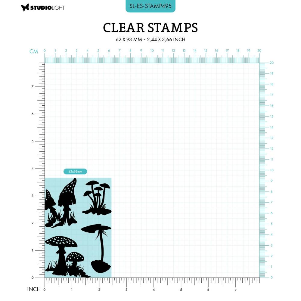 Studio Light Essentials Clear Stamp: Nr. 495, Mushrooms (SSAMP495)