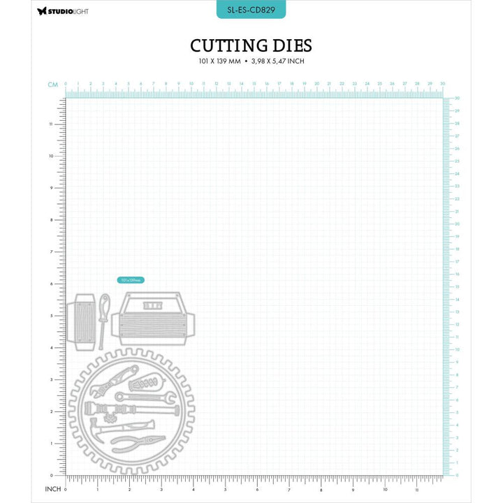 Studio Light Gearhead's Workshop Cutting Die: Nr. 829, Toolbox (5A0023GQ1G6HY)