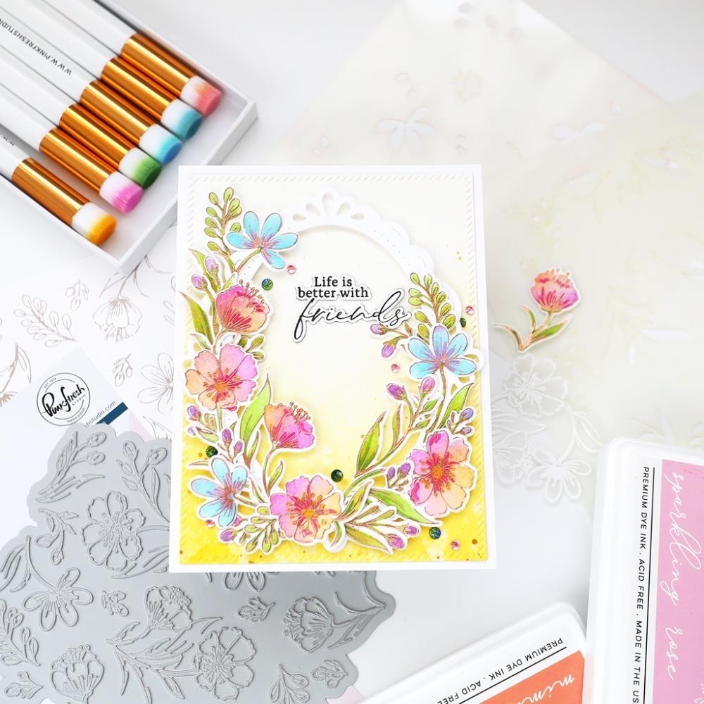 Pinkfresh Studio Press Plate: Breezy Blossoms (239024)
