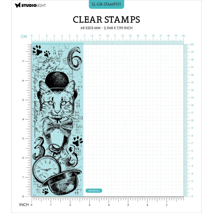 Studio Light Grunge Clear Stamps: Nr. 511, Cat Gentleman (SSAMP511)