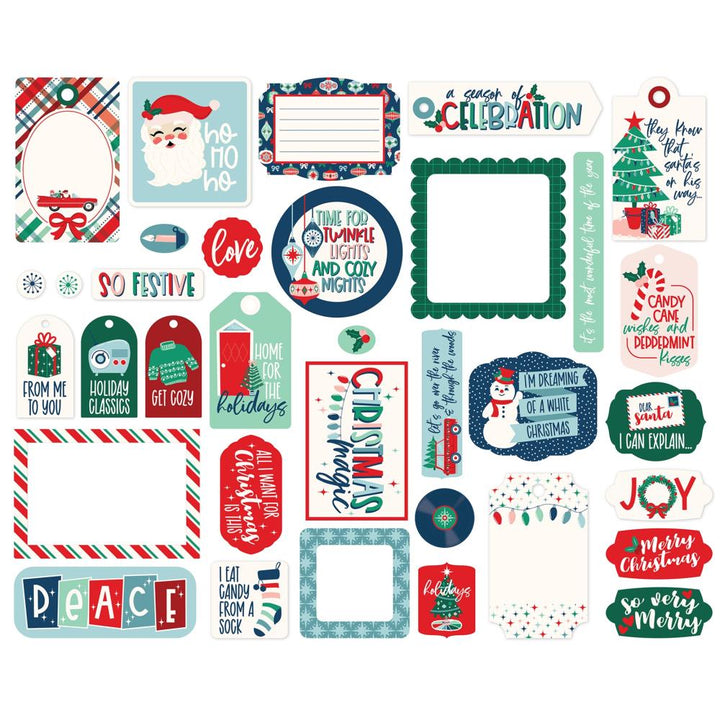Echo Park Happy Holidays Cardstock Ephemera: Frames & Tags (PH327025)