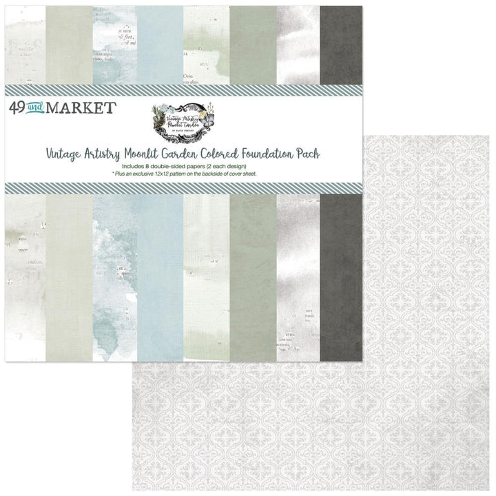 49 and Market Vintage Artistry Moonlit Garden 12"X12" Collection Pack: Colored Foundation (VMG25484)