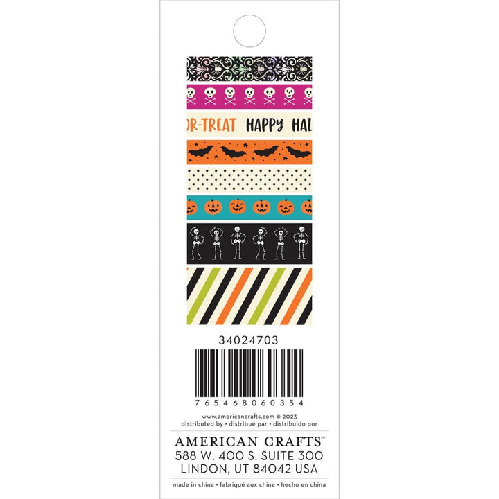 American Crafts Happy Halloween Washi Tape: w/Holographic Foil, 8/Pkg (ACHH4703)