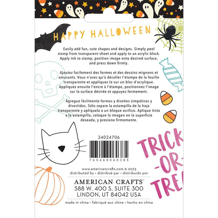 American Crafts Happy Halloween Clear Stamps, 11/Pkg (ACHH4706)