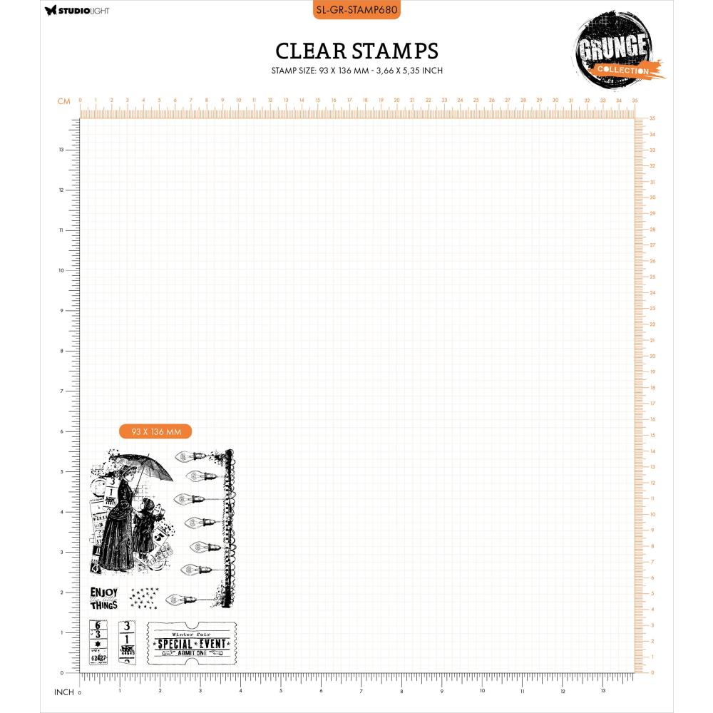 Studio Light Grunge Clear Stamp: Nr. 680, Winter Fair (5A0023JN1G6KG)