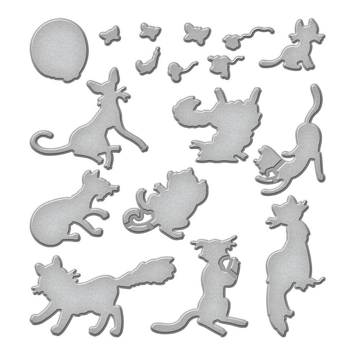 Spellbinders Etched Dies: Purrfect Cats, By Simon Hurley (S7241)