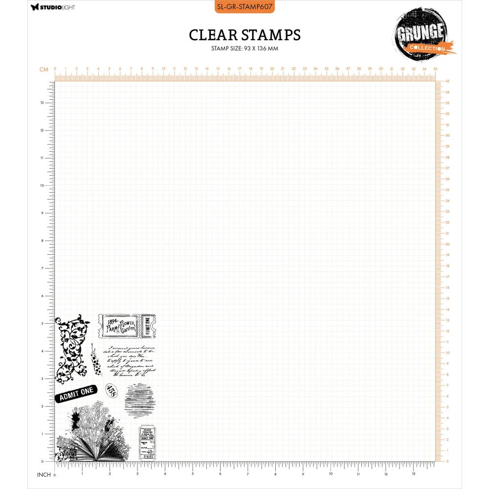 Studio Light Grunge Clear Stamp: Nr. 607, Grunge Elements (STAMP607)