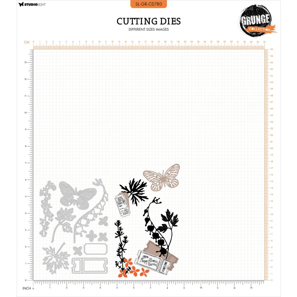 Studio Light Grunge Cutting Die: Nr. 780, Botanical Elements (LGRCD780)