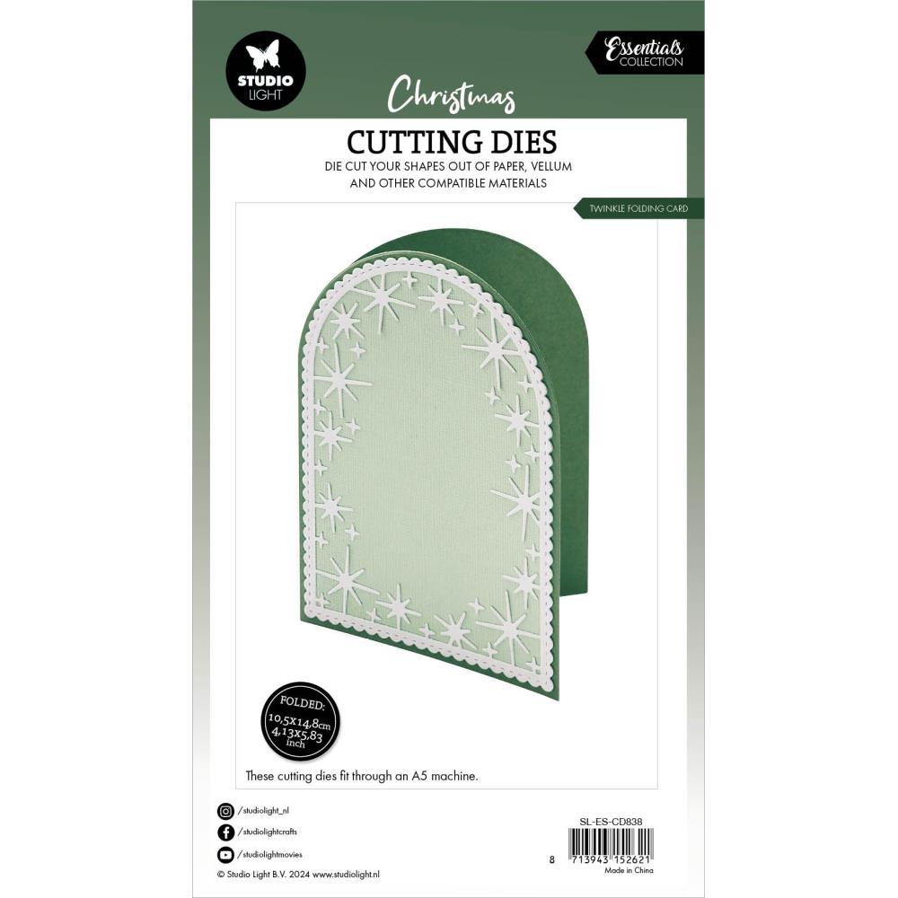 Studio Light Essentials Cutting Die: Nr. 838, Twinkle Folding Card (5A0023MP1G6MQ)