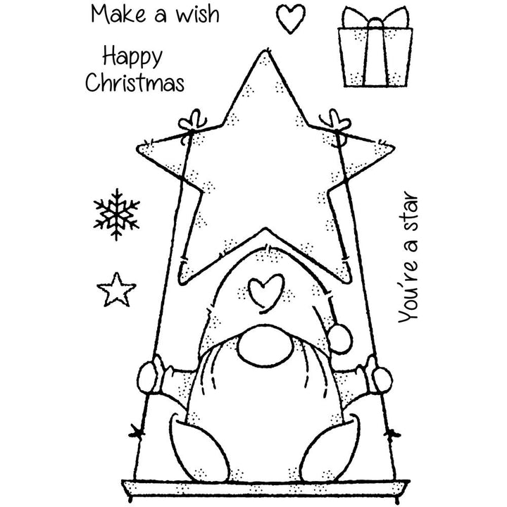 Woodware 4"X6" Clear Stamp Singles: Star Gnome (FRS1002)