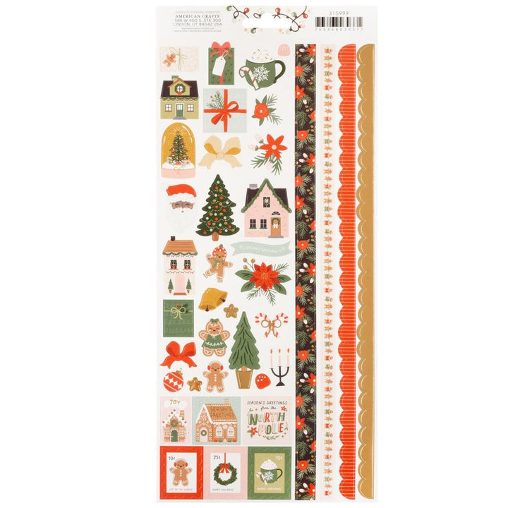 Crate Paper Holly Jolly 6"X12" Stickers (5A00278R1G9JQ)