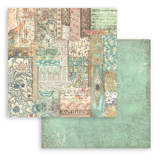 Stamperia Brocante Antiques Backgrounds 8"X8" Double-Sided Paper Pad, 10/Pkg (SBBS102)