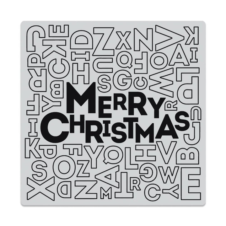 Hero Arts Bold Prints 6"X6" Cling Stamp: Merry Christmas Letter (HACG921)