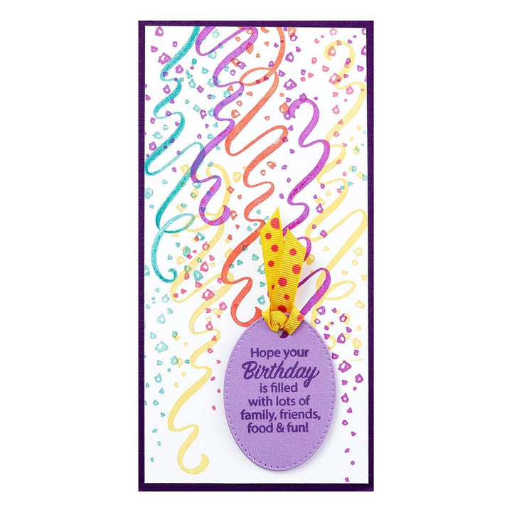 Stampendous Beautiful Backgrounds Cling Rubber Stamp: Streamers (5A002C8R1GFT4)