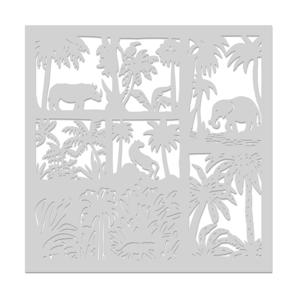 Hero Arts 6"X6" Stencil: Jungle Scene (5A002CSC1GG95)