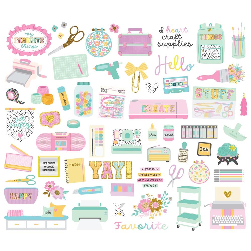 Simple Stories Crafty Things Bits & Pieces, 64/Pkg (5A0022K11G5G5)