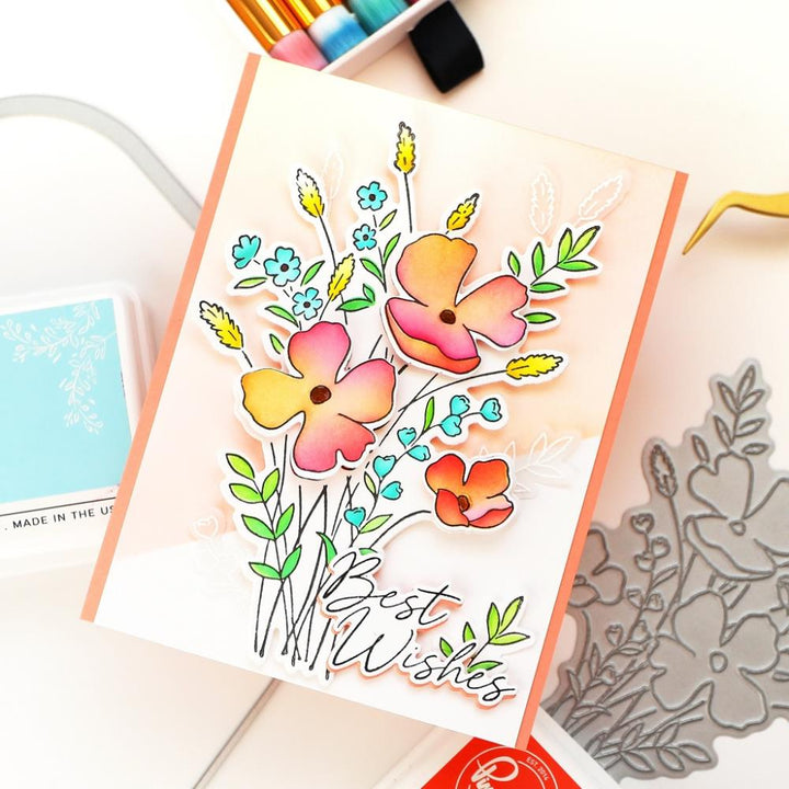 Pinkfresh Studio Press Plate: Playful Petals (5A002CVP1GGC9)