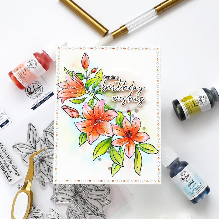 Pinkfresh Studio 4.25"X5.25" Stencils: Delighted For You, 5/Pkg (5A0025G81G87S)