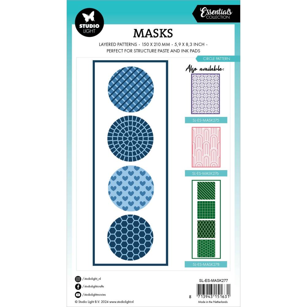 Studio Light Essentials 5.9"X8.25" Stencil: Nr. 277, Circle Pattern (5A0023MJ1G6NF)