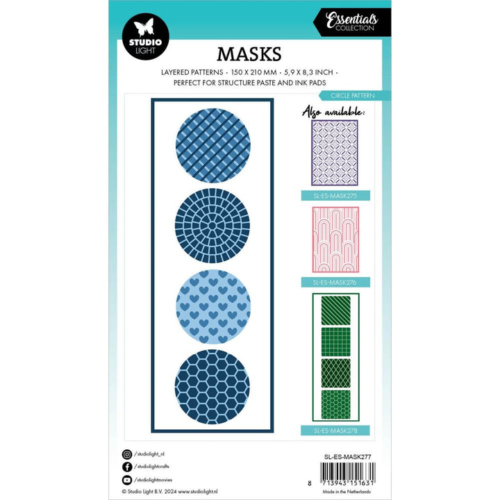 Studio Light Essentials 5.9"X8.25" Stencil: Nr. 277, Circle Pattern (5A0023MJ1G6NF)