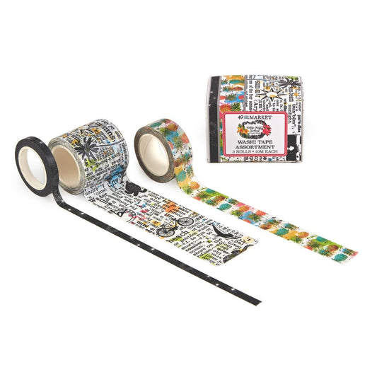 49 and Market Vintage Artistry Sunburst Washi Tape Set, 3/Pkg (SUN24821)