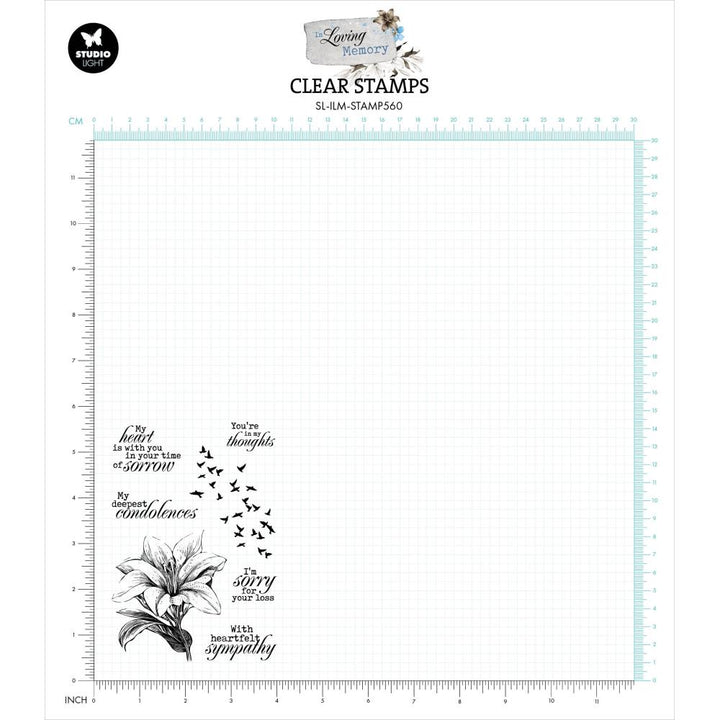 Studio Light In Loving Memory Clear Stamps: Nr. 560, Sympathy Messages (STAMP560)