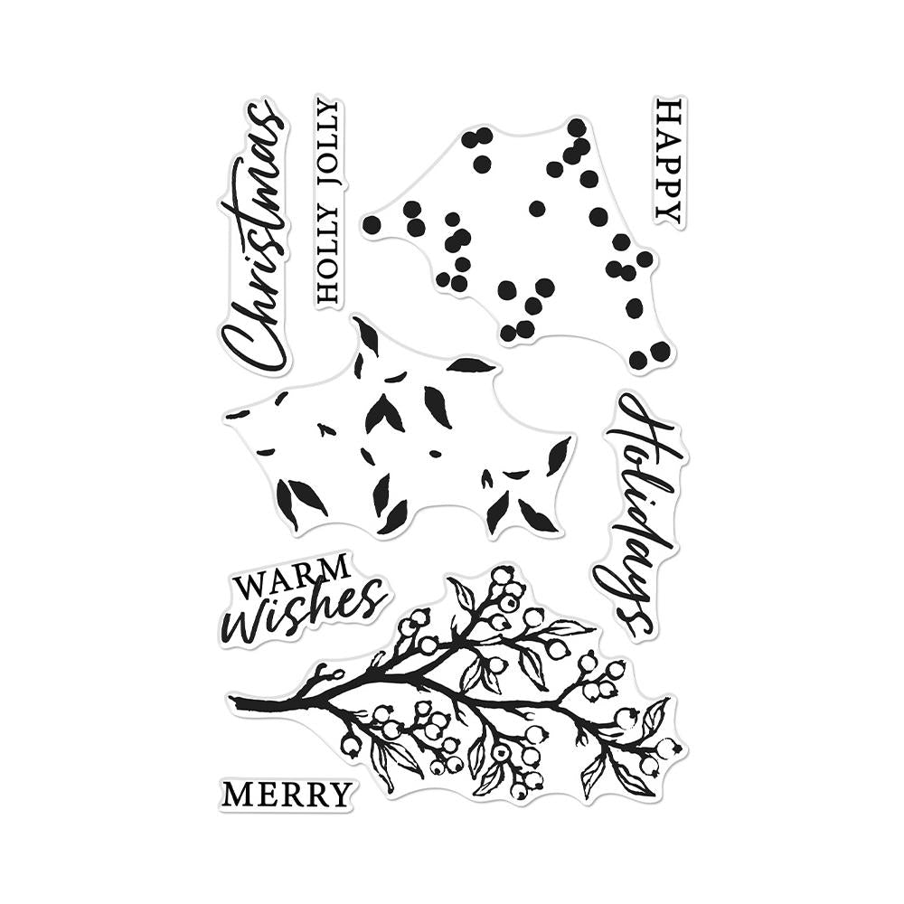 Hero Arts 4"X6" Clear Stamps: Color Layering Holly Branch (5A002CFH1GFZ2)