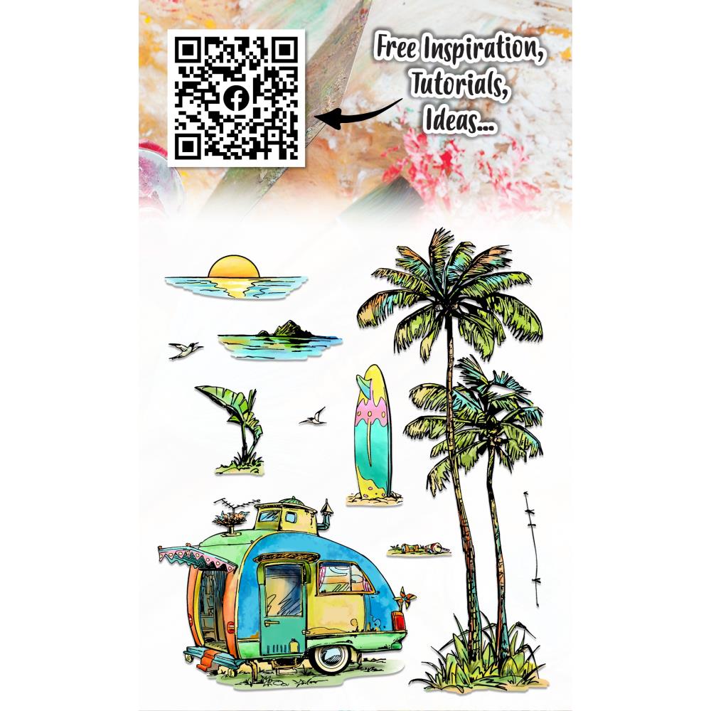 AALL And Create A6 Photopolymer Clear Stamp Set: Caravan Palmeraie (5A0027FP1G9R9)