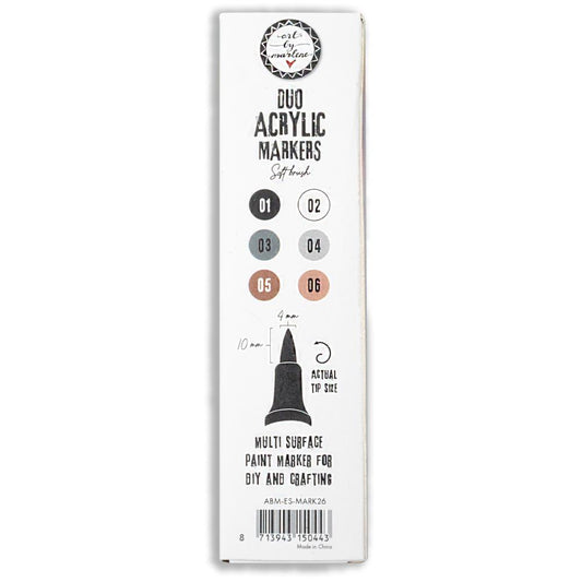 Art by Marlene Duo Acrylic Markers: Nr. 26, Browns, 3/Pkg (ESMARK26)