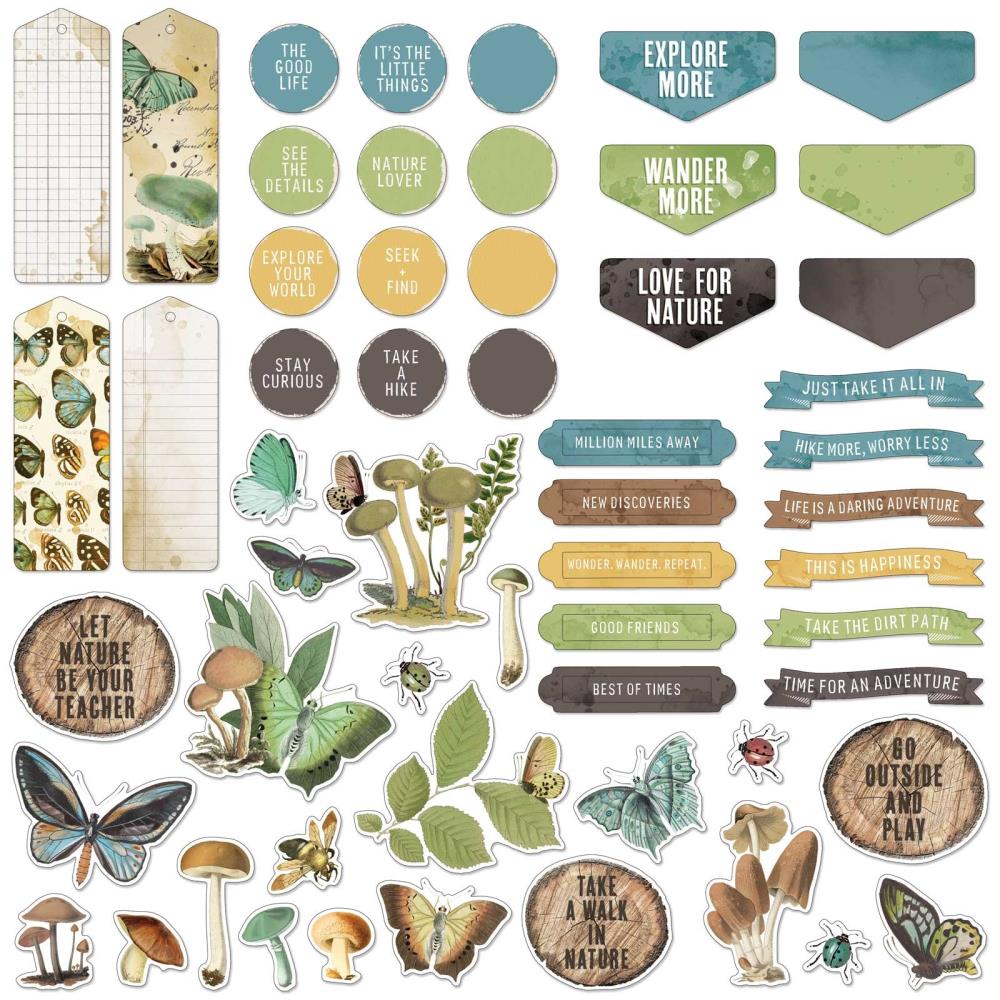 49 and Market Vintage Artistry Nature Study Chipboard Set (NS23251)