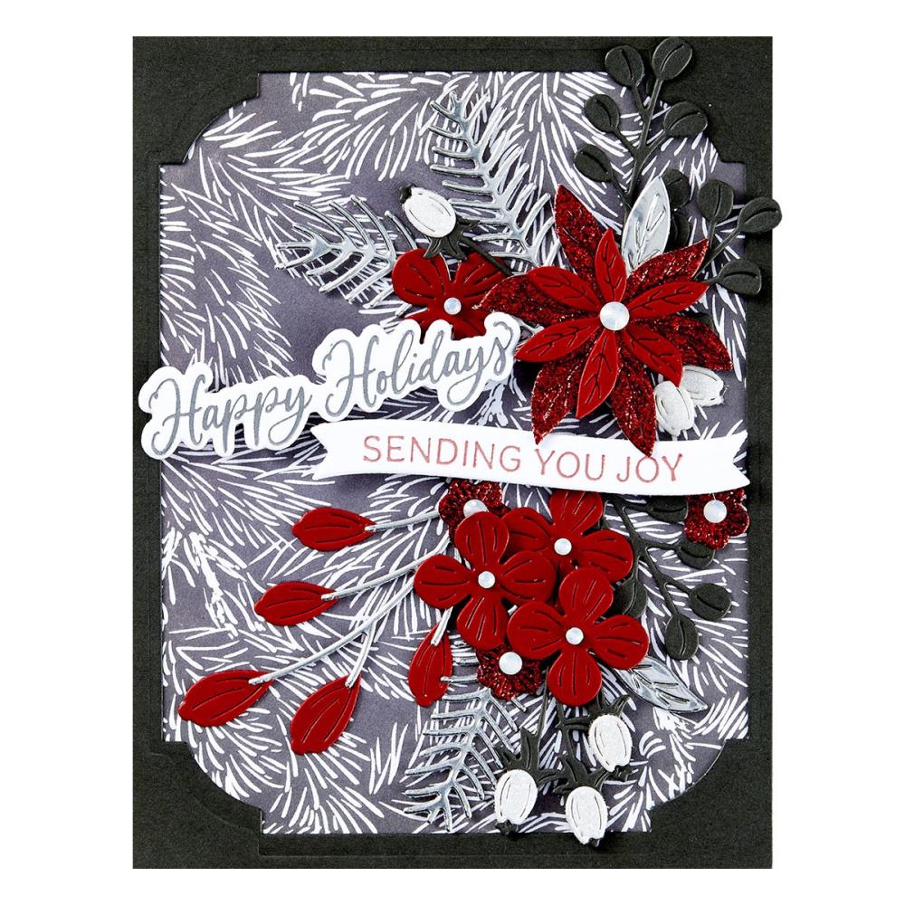 Spellbinders BetterPress Press Plate & Die Set: Sending Joy Sentiments (5A002C6X1GFT8)