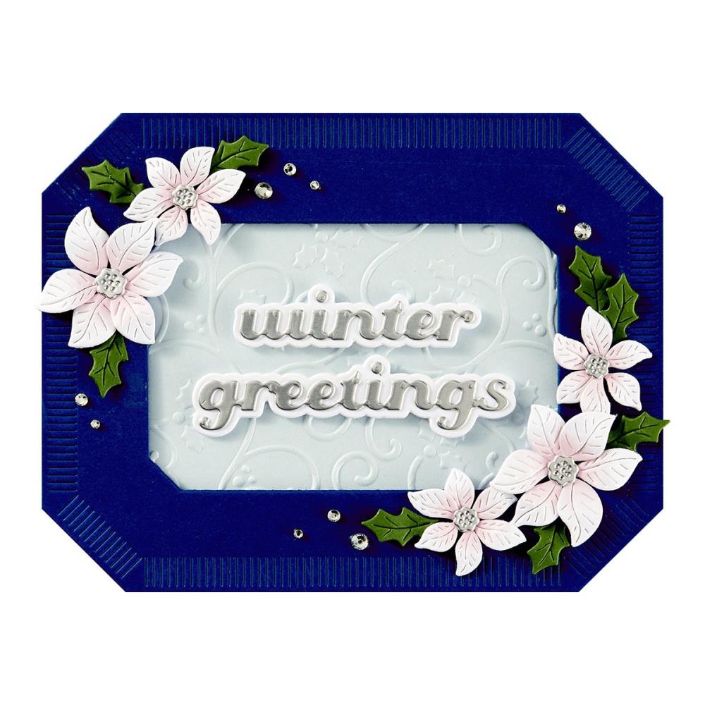 Spellbinders Home For The Holidays Etched Dies: Christmas Greetings (5A002C771GFRD)