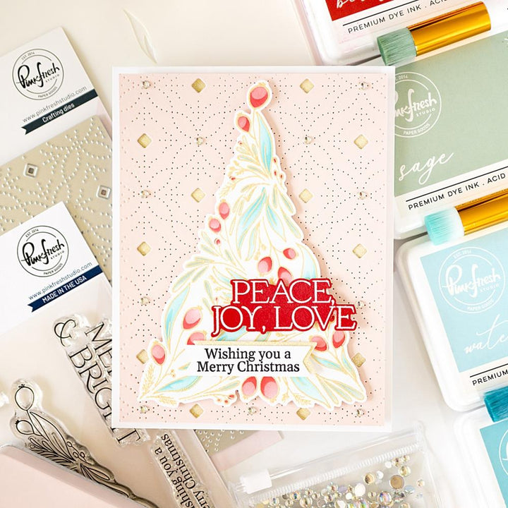 Pinkfresh Studio 4.25"X5.5" Stencils: Festive Foliage Tree, 6/Pkg (5A002CMC1GG4S)