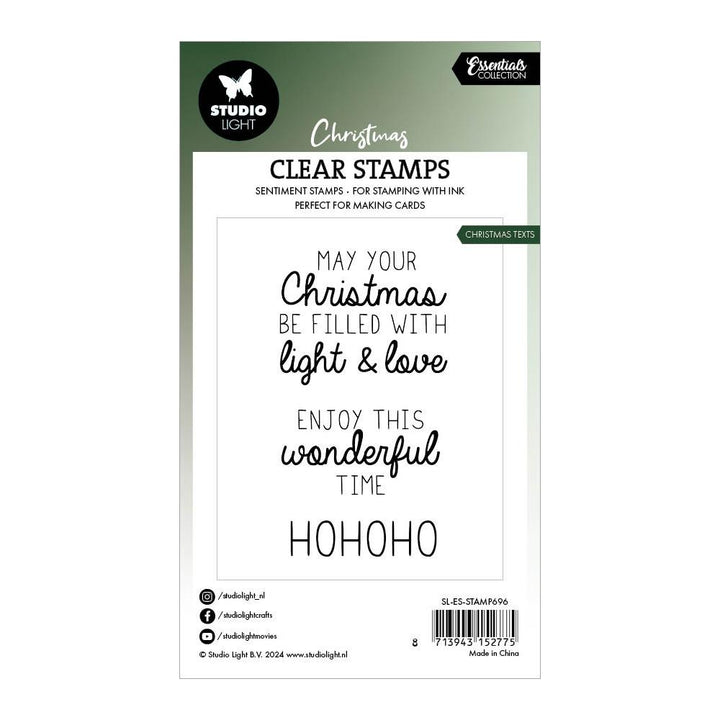 Studio Light Essentials Clear Stamps: Nr. 696, Christmas Texts (5A0023MW1G6LF)