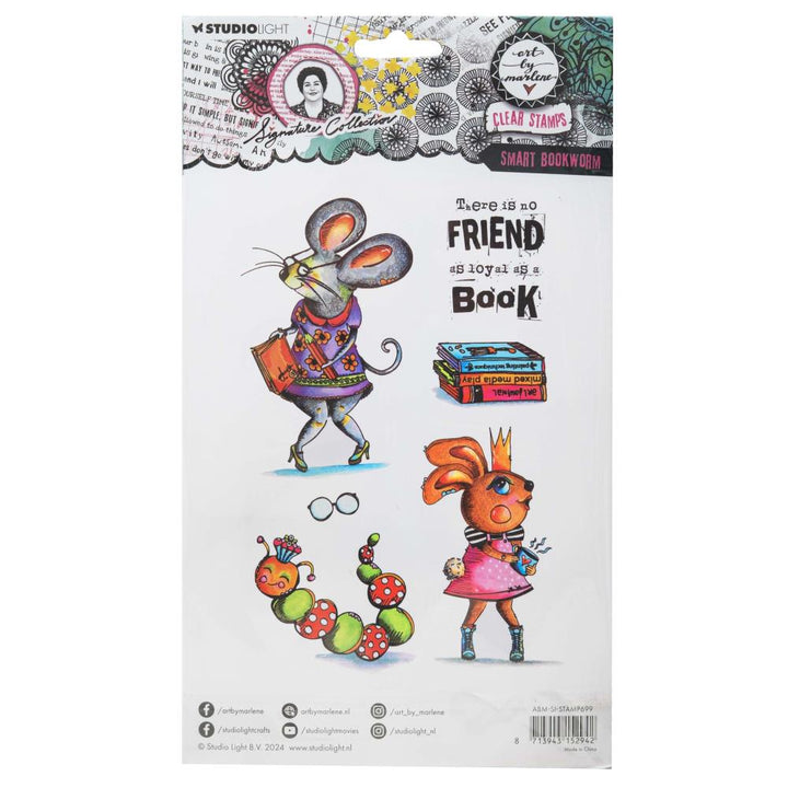 Art by Marlene Signature Collection Clear Stamps: Nr. 699, Smart Bookworm (5A002BDQ1GDYX)