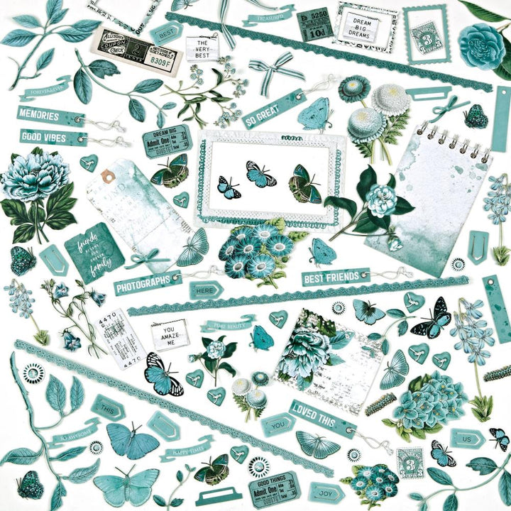 49 and Market Color Swatch: Teal Laser Cut Outs (TCS26313)