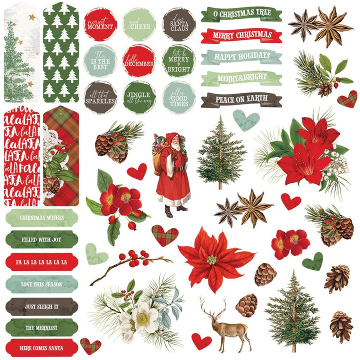 49 and Market Evergreen Season Chipboard Set (5A0027PT1GB10)