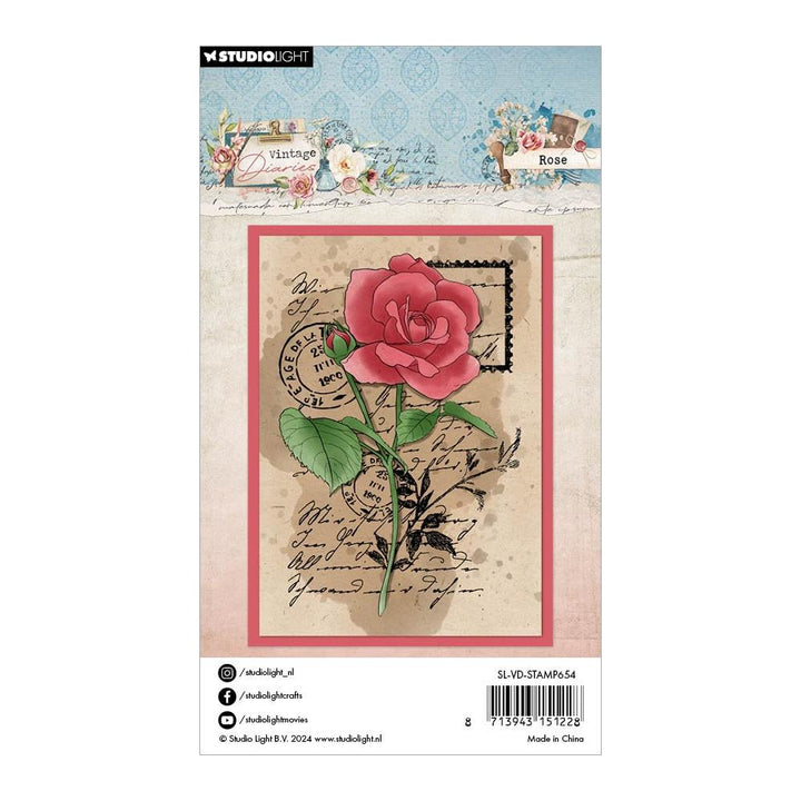 Studio Light Vintage Diaries Clear Stamps: Nr. 654, Rose (5A0023KX1G6KH)