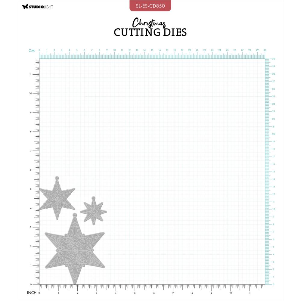 Studio Light Essentials Cutting Die: Nr. 850, Star Ornaments (5A0023L11G6PV)