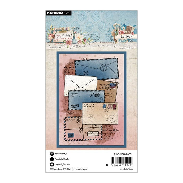 Studio Light Vintage Diaries Clear Stamps: Nr. 653, Letters (5A0023HT1G6LD)