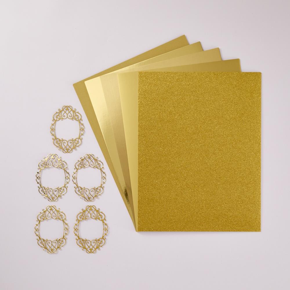 Spellbinders 8.5"X11" Treasured Cardstock: Gold, 15/Pkg (5A002C7Q1GFRN)