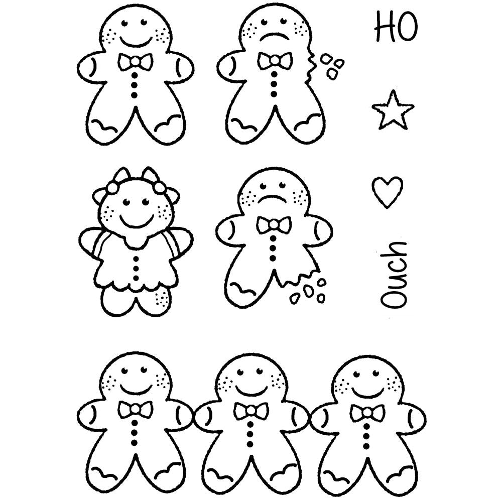 Woodware 3"X4" Clear Stamp Singles: Tiny Gingerbread Men (FRM064)