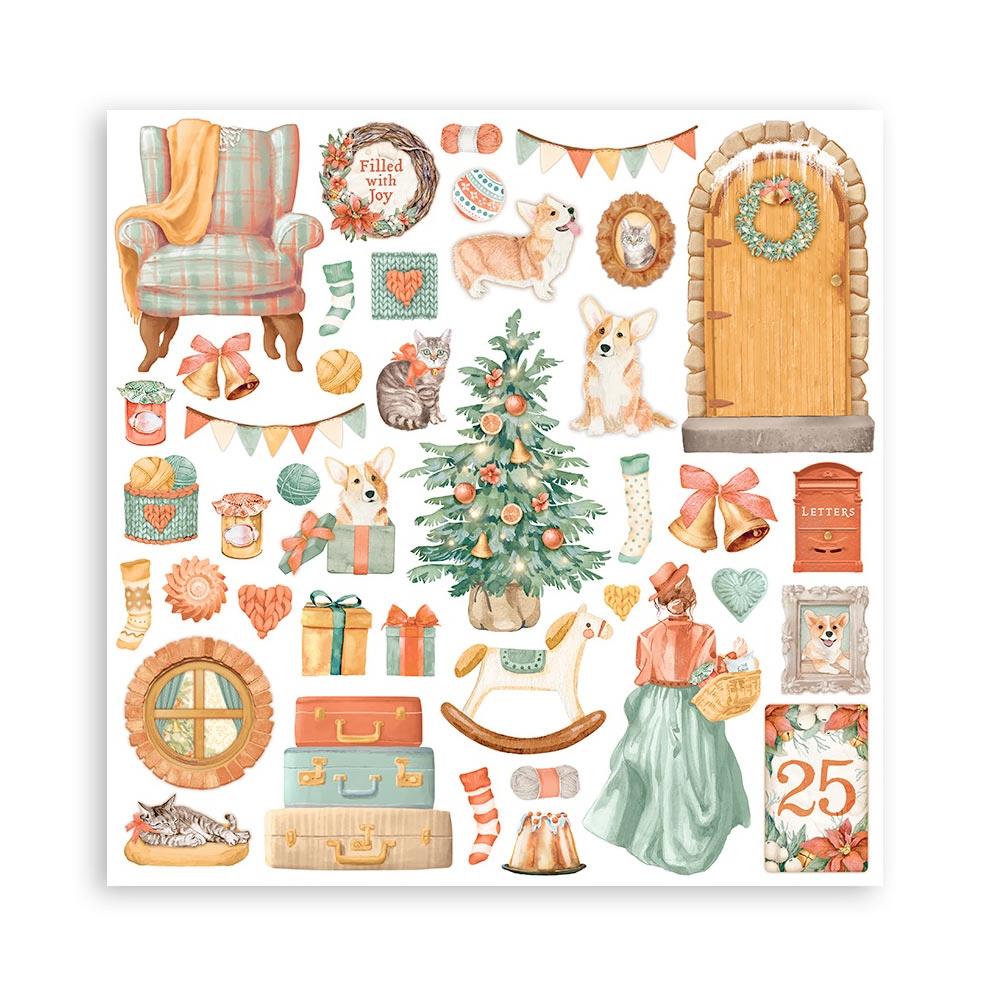 Stamperia All Around Christmas 12"X12" Double-Sided Paper Pad, 10/Pkg (SBBL140)