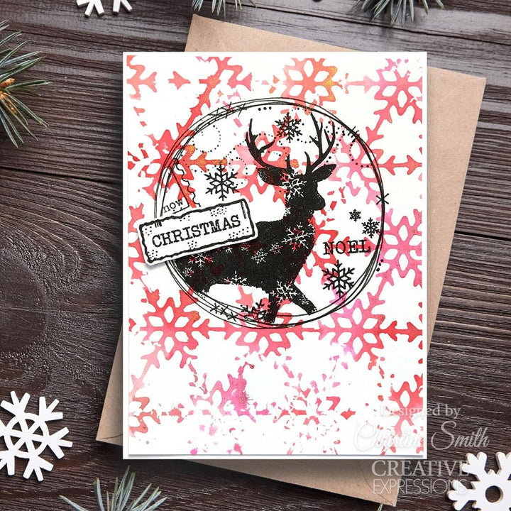 Woodware 4"X6" Clear Stamps: Winter Reindeer (FRS1013)