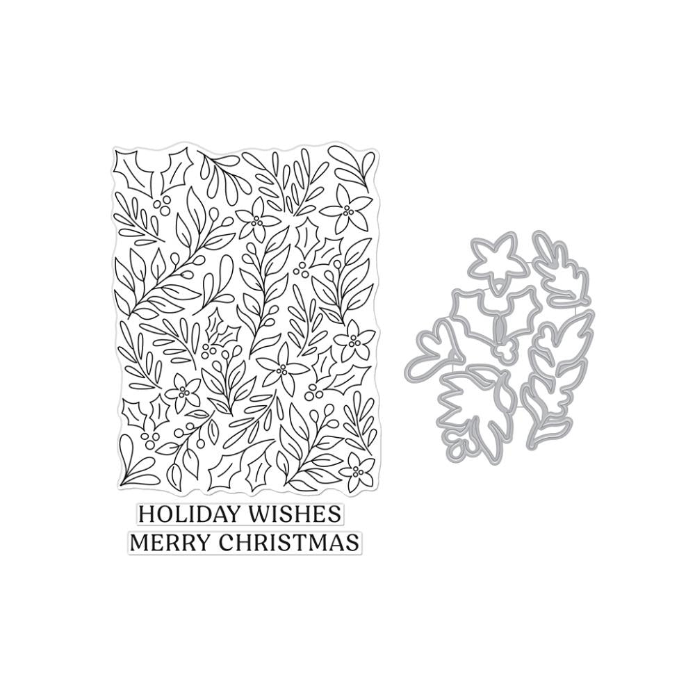 Hero Arts Clear Stamp & Die Combo: Christmas Foliage (HASB377)